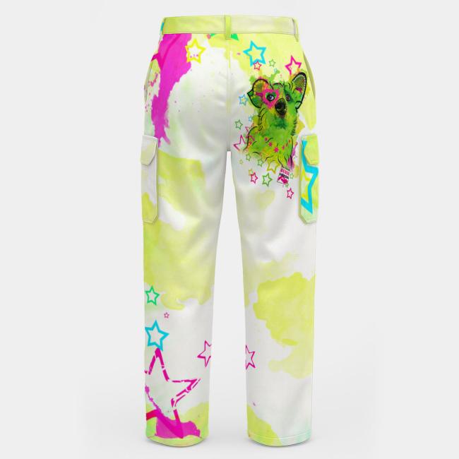 Cargohose mit Luna - Hose, lang oder kurz, bunt, 100% Polyester, Grösse S-5XL, fester Stoff, Normale Passform, Mischling, Mix, Strassenhunde